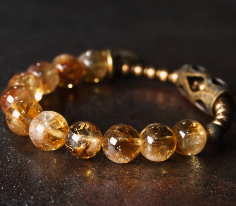 Radiant Citrine Bracelet – Light, Luck & Abundance — handmade Tibetan bracelet