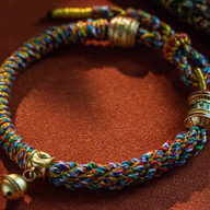 Five Paths to Fortune – Tibetan Mantra Cord Bracelet — handmade Tibetan bracelet