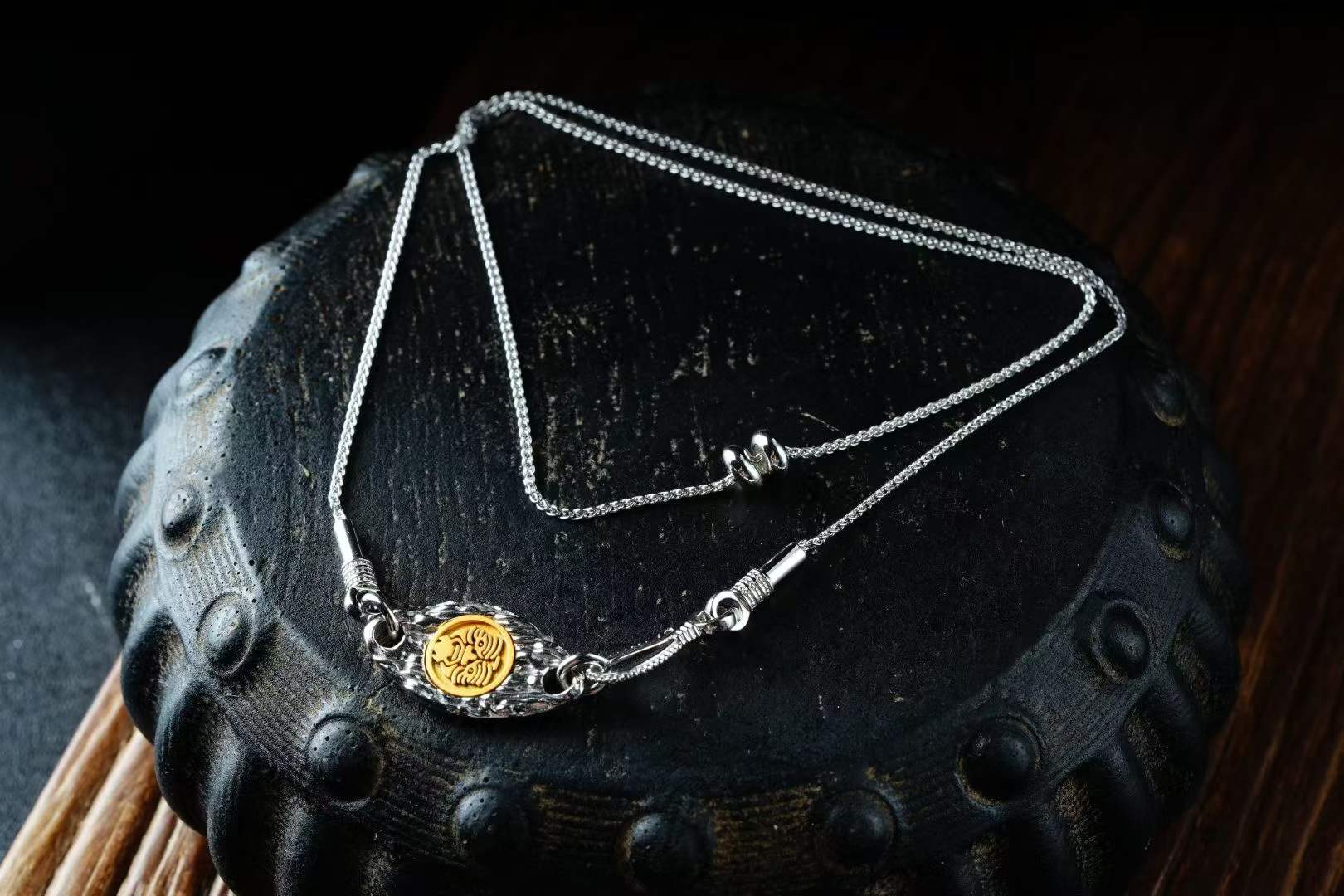 Goddess of Protection — Zachiram 925 Silver Necklace — handmade Tibetan necklace