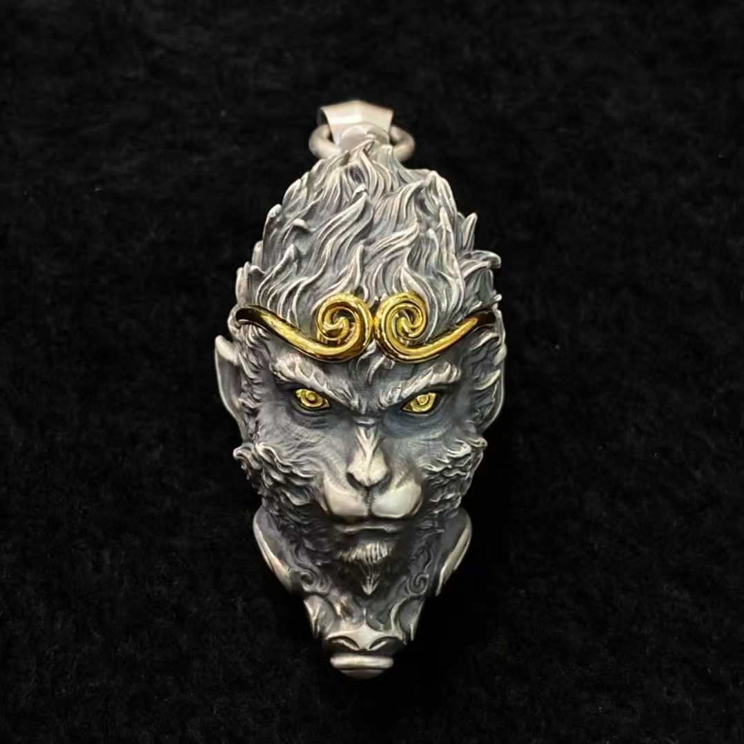 Wukong Spirit — Silver & Copper Pendant — handmade Tibetan pendant