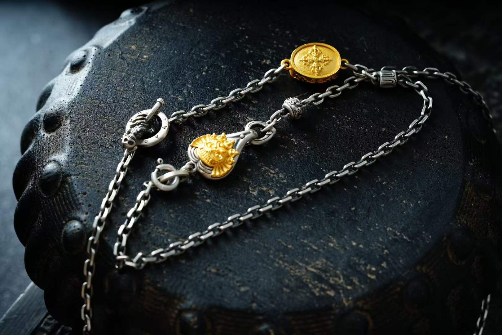 Guardian of the Shitro Realm — Silver Necklace — handmade Tibetan necklace