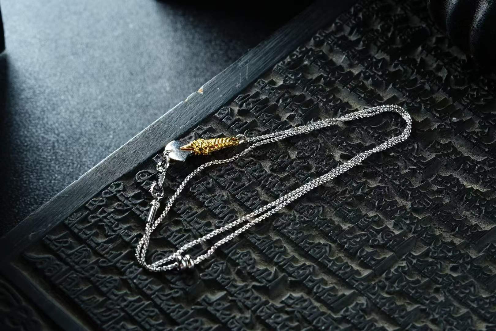 Edge of Clarity — Copper Vajra Blade Necklace — handmade Tibetan necklace
