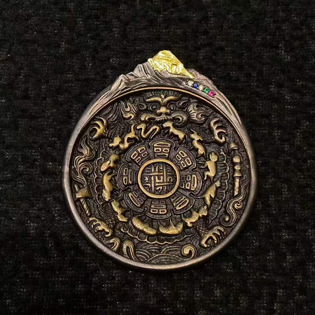 Mount Kailash Copper Nine Palaces Talisman — handmade Tibetan charm