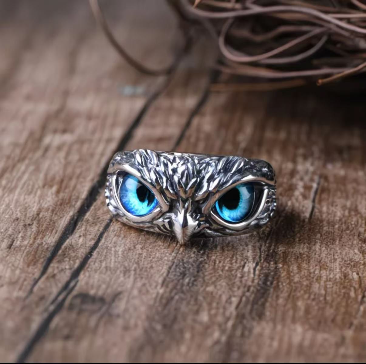 Owl Wisdom Ring — 925 Sterling Silver, Tibetan Symbol of Insight & Protection — handmade Tibetan ring