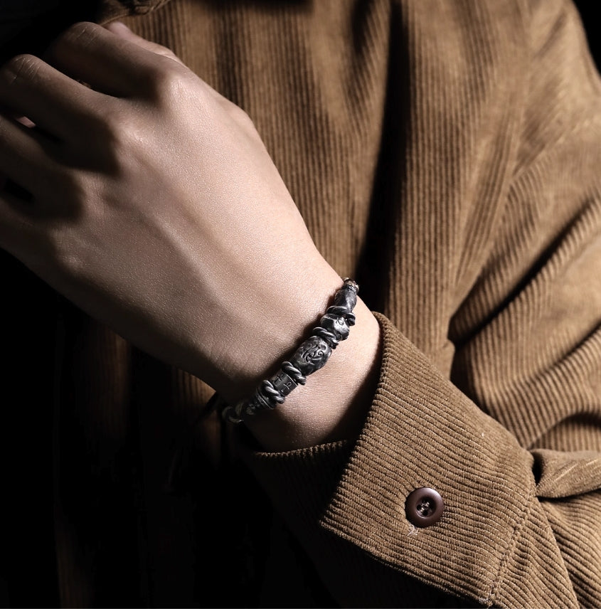 Silver bracelet — detail view 2