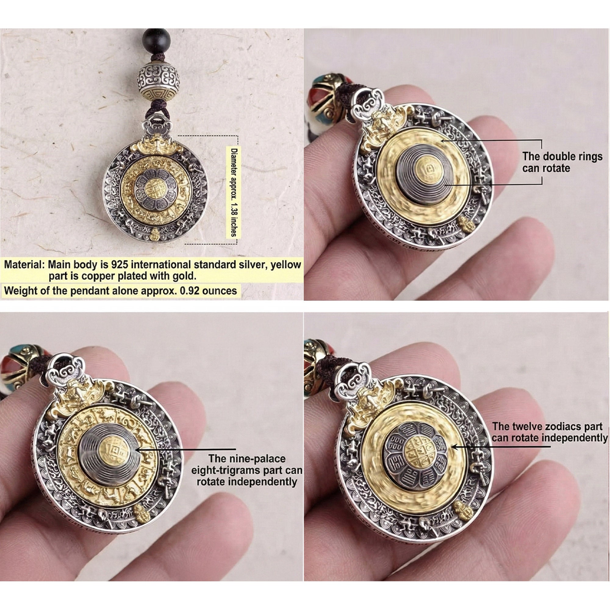 Silver pendant — detail view 3