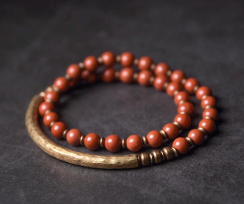 Peace & Protection Couple Bracelet – Jasper, Agate & Obsidian — handmade Tibetan bracelet