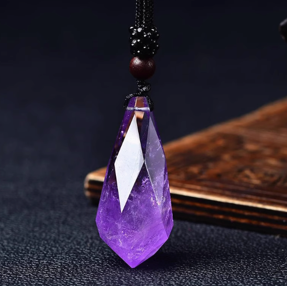 Clarity in Form – Windveil Amethyst Necklace — handmade Tibetan necklace