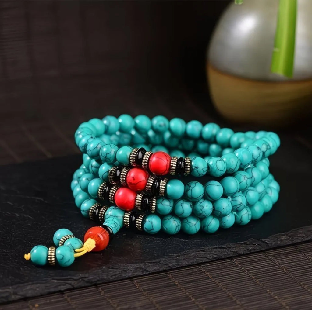 Tibetan Charm Turquoise Blessing Bracelet