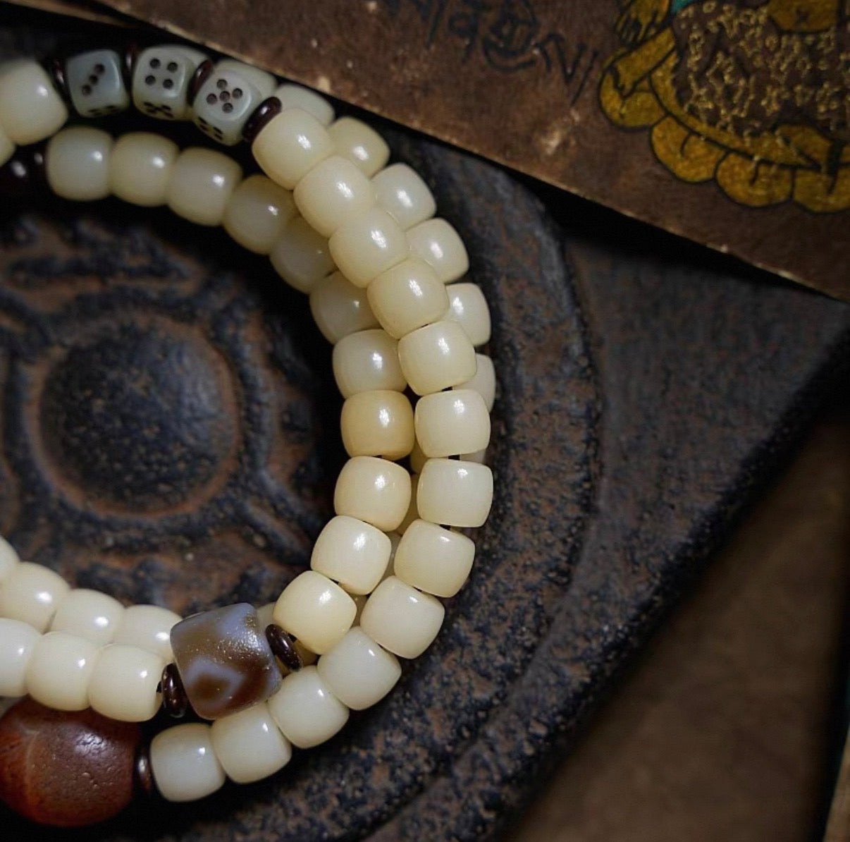 Tibetan Charm & Zen Spirit · Multi-Gem Bodhi Prayer Beads