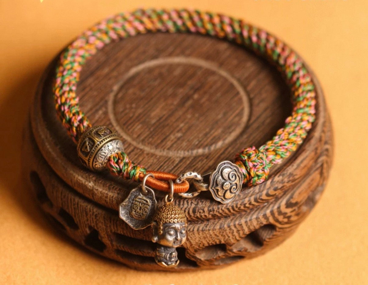 Snowland Blessing Weave: Tibetan Handcrafted Lucky Bracelet