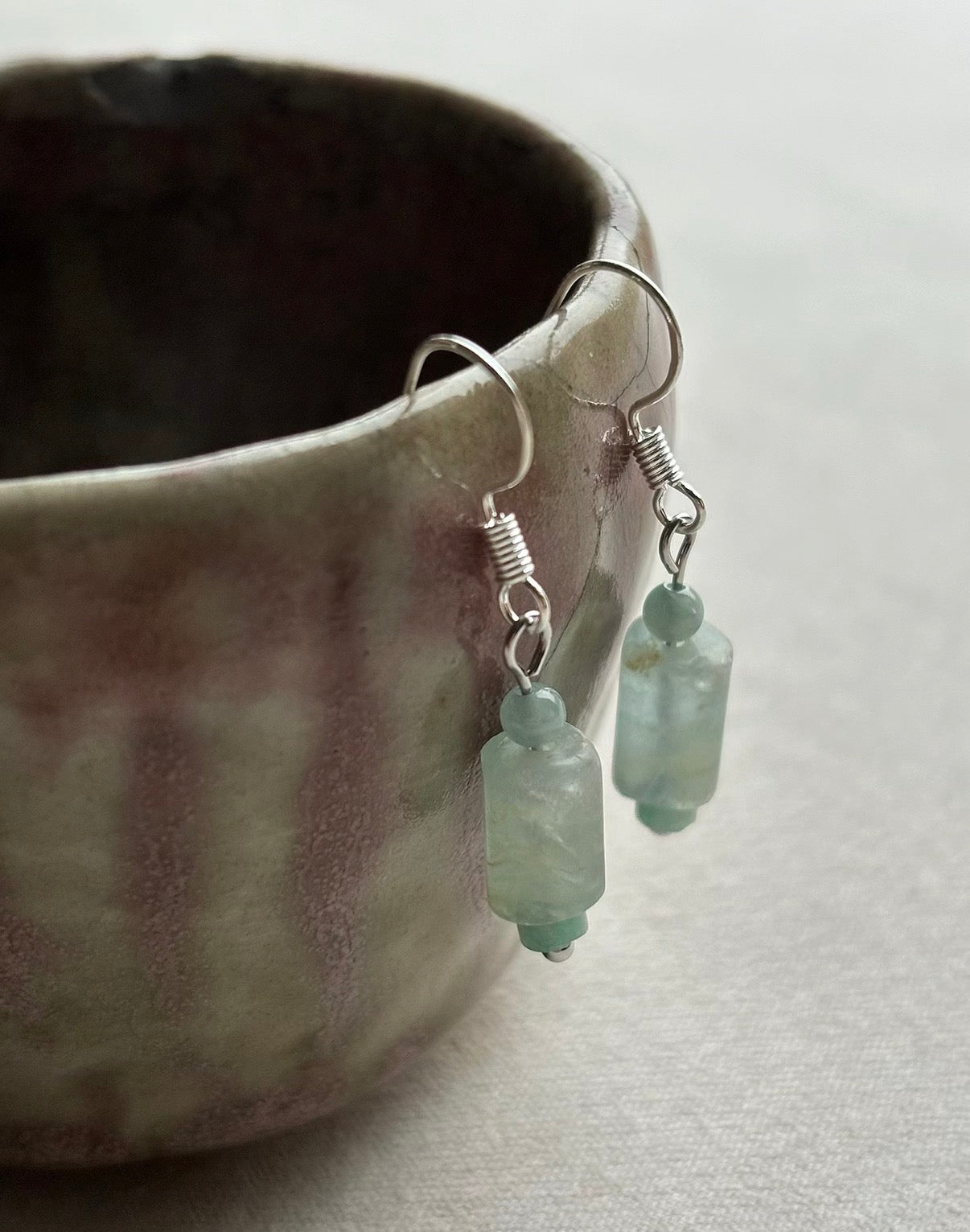 Blue Water Jadeite Tranquility Earrings