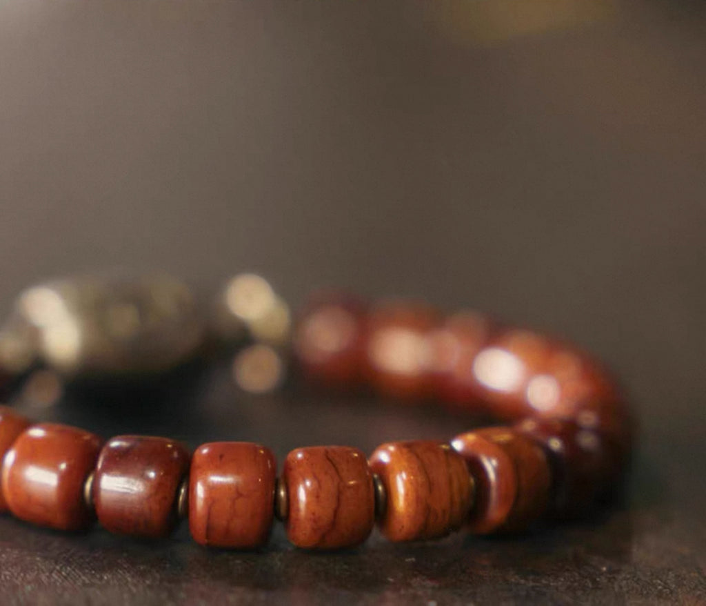 Vintage Ox Bone & Brass Handmade Bracelet