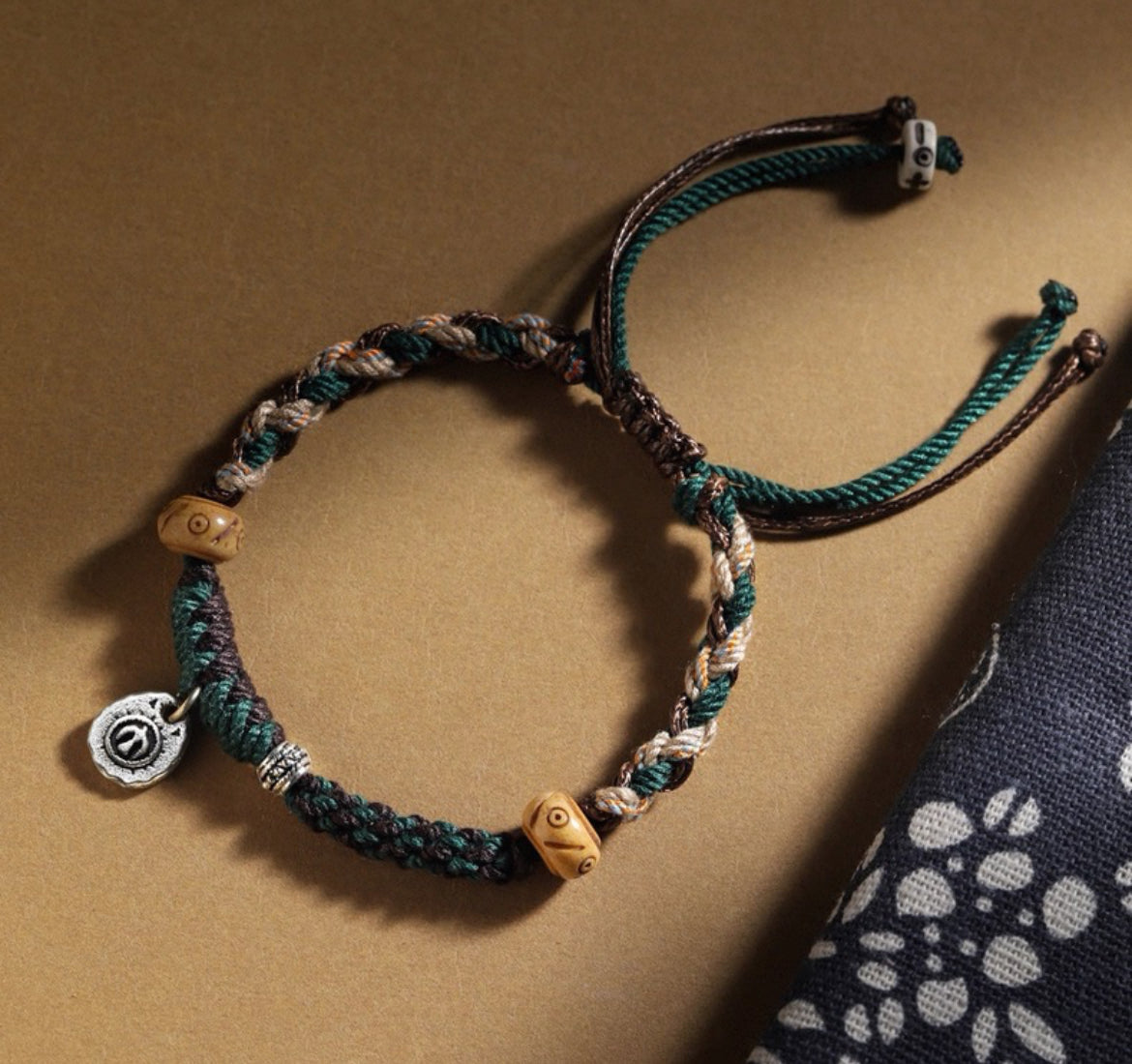 Spiritual Tibetan Ox Bone Rune Retro Bracelet