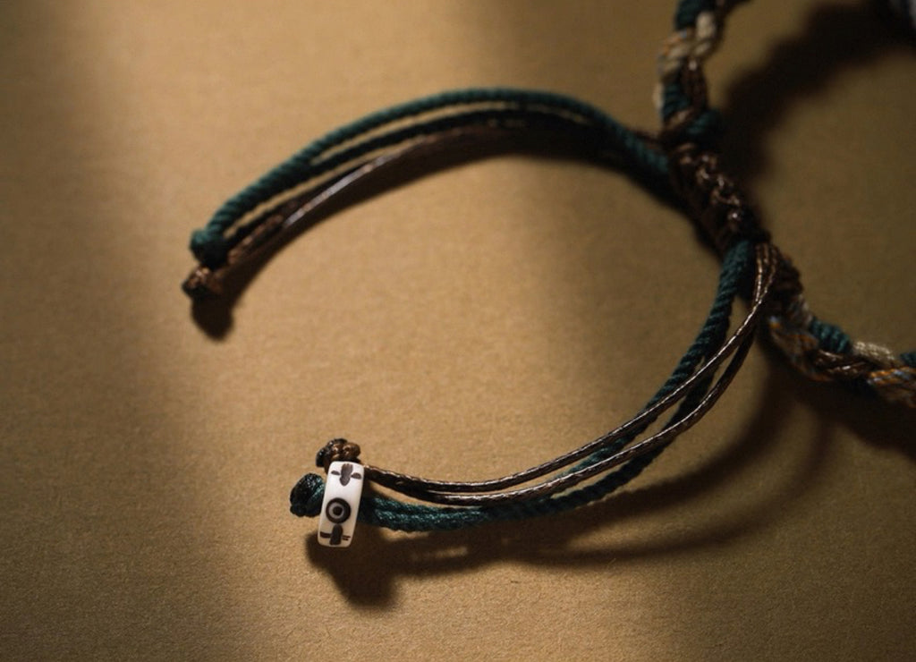 Spiritual Tibetan Ox Bone Rune Retro Bracelet