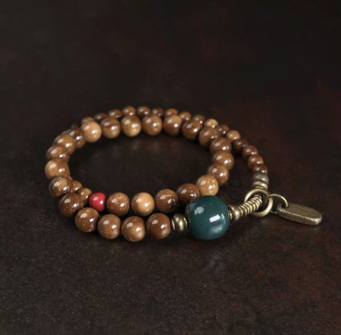 Natural Kuka &amp; Alashan Agate Vintage Bracelet