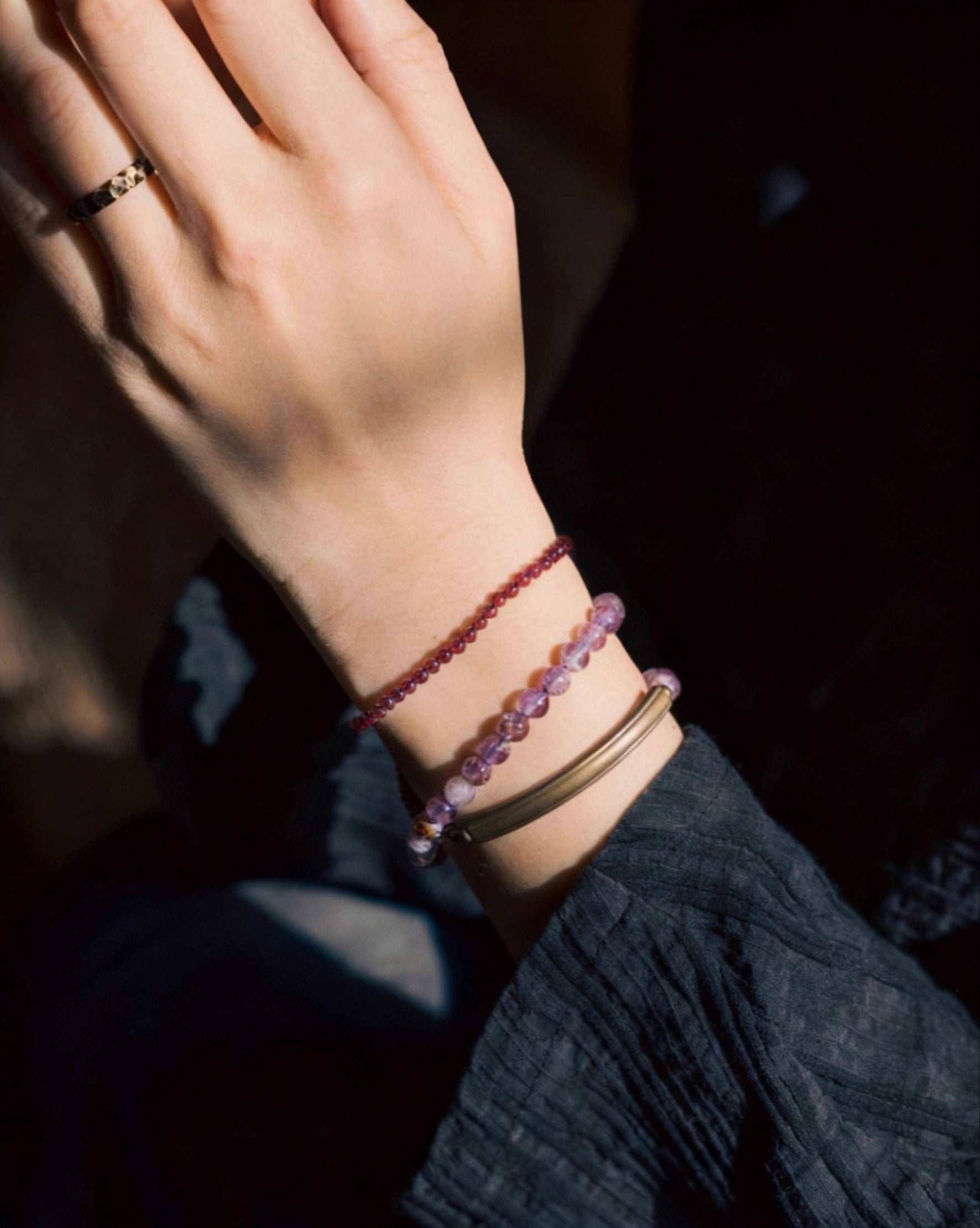 Purple Phantom Garnet Fortune Energy Bracelet