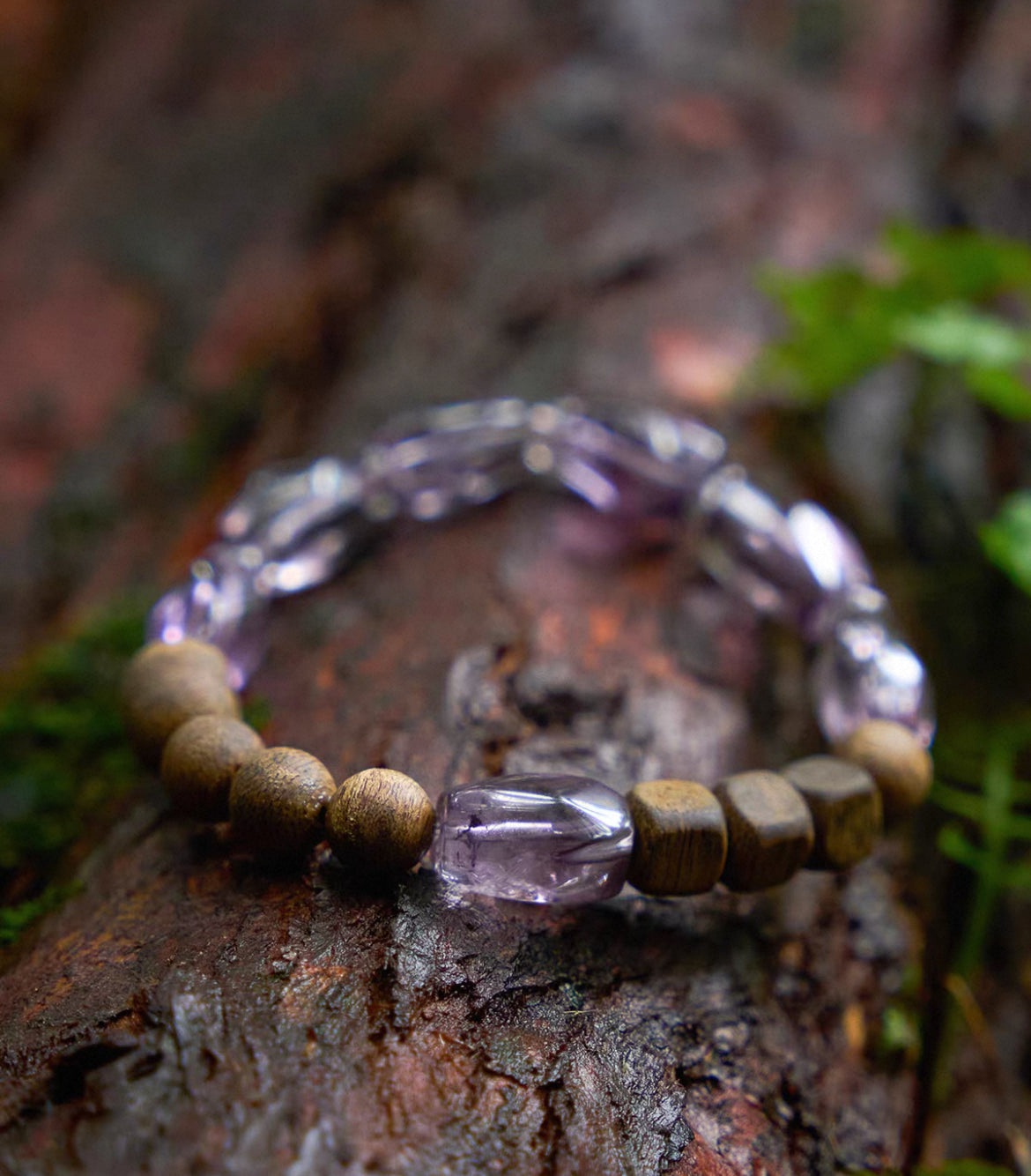 Amethyst &amp; Agarwood Spiritual Healing Bracelet