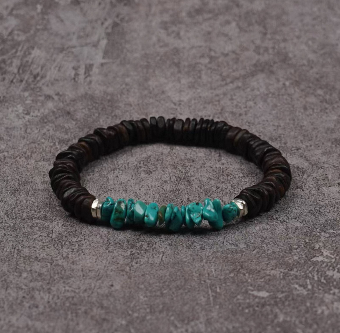 Natural Agarwood &amp; Turquoise Exquisite Bracelet