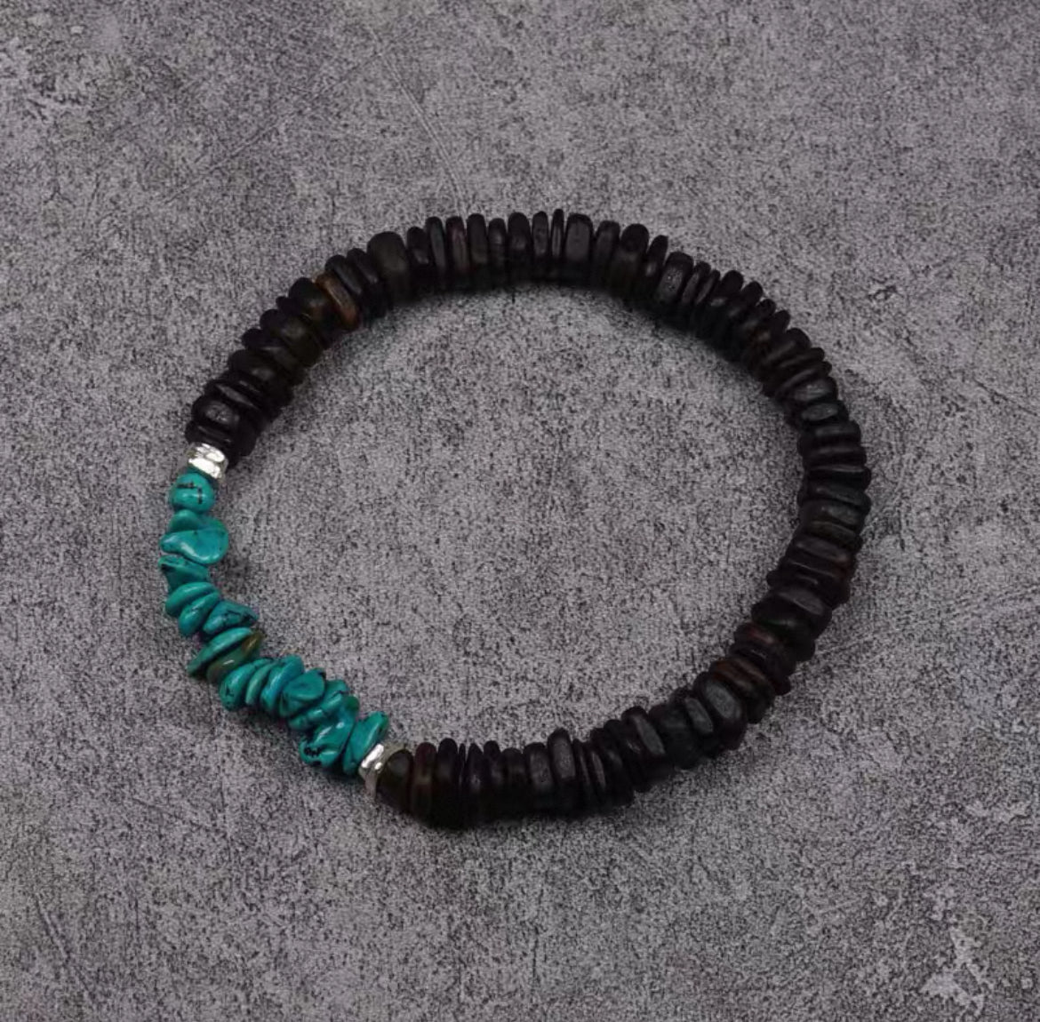 Natural Agarwood &amp; Turquoise Exquisite Bracelet