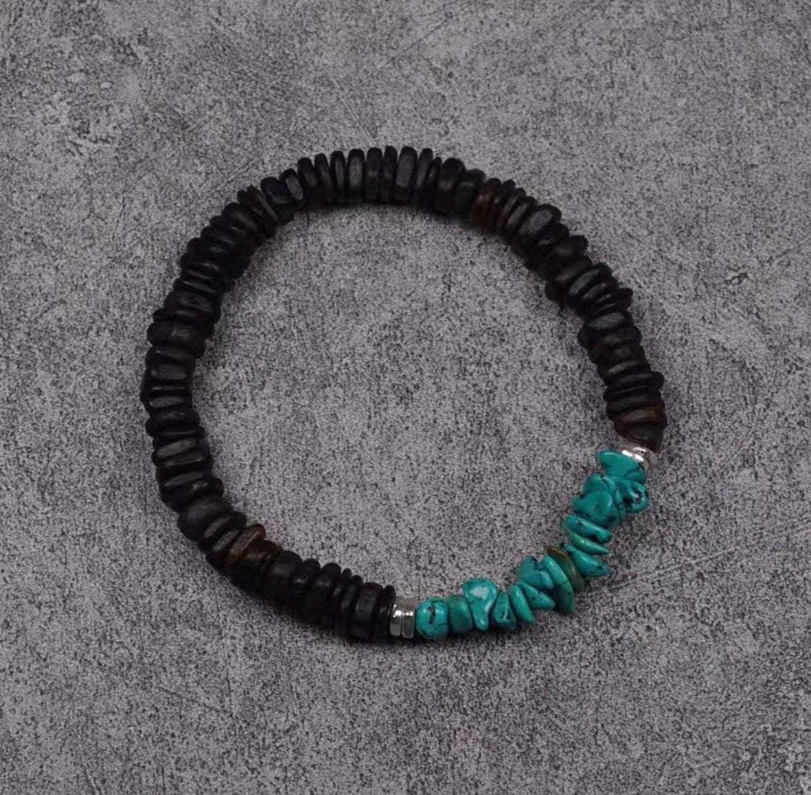 Natural Agarwood &amp; Turquoise Exquisite Bracelet