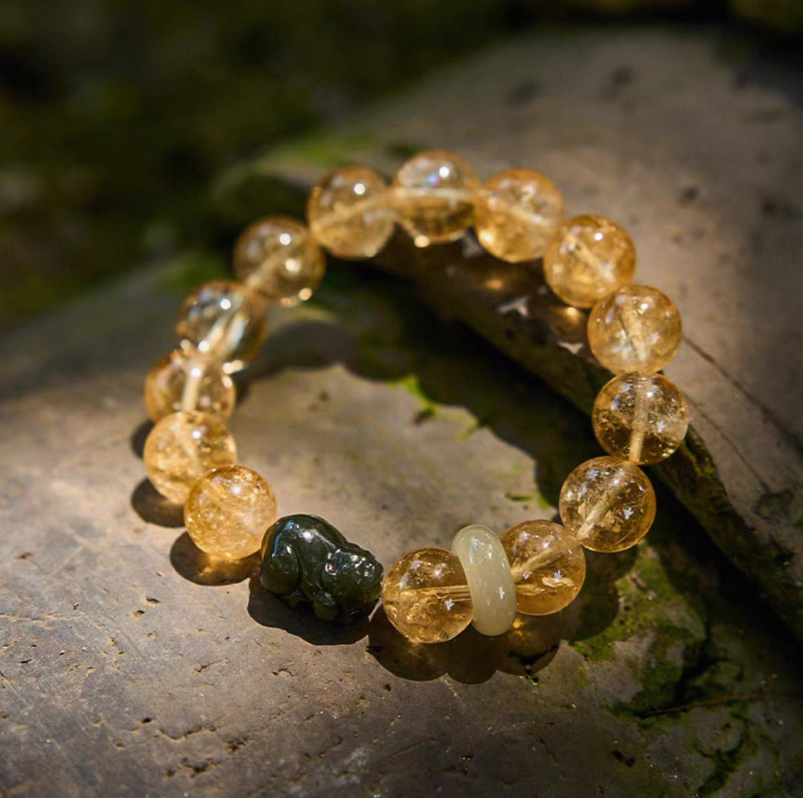 Wealth-Advancing Citrine Pixiu Bracelet
