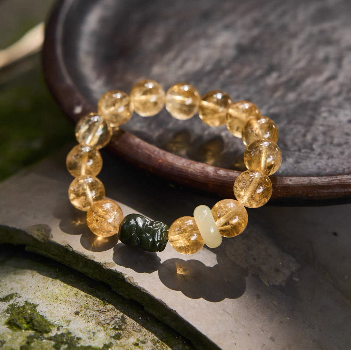 Wealth-Advancing Citrine Pixiu Bracelet