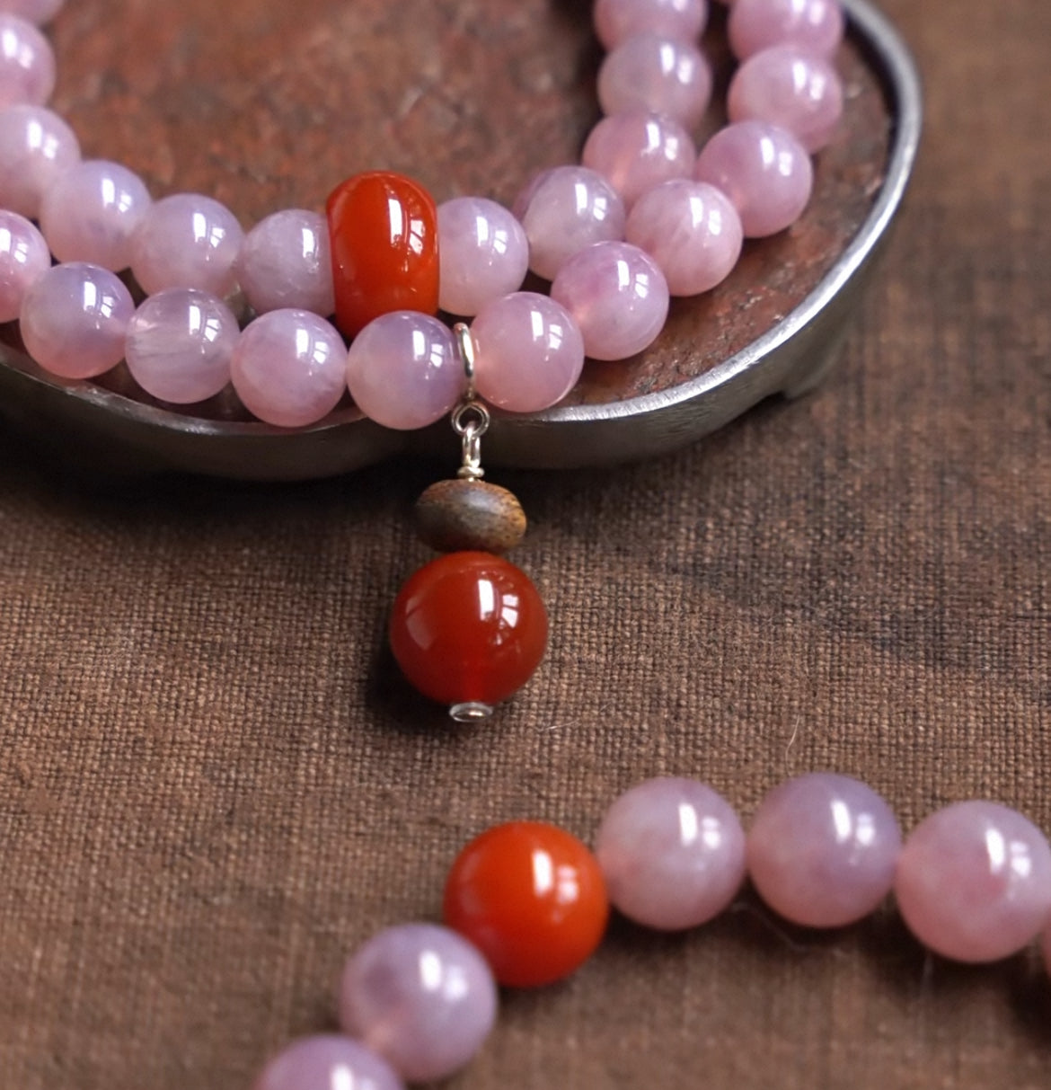 Rose Quartz & Nanhong  Lucky Bracelet