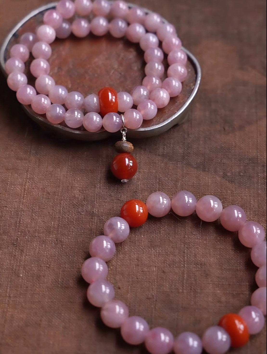 Rose Quartz & Nanhong  Lucky Bracelet