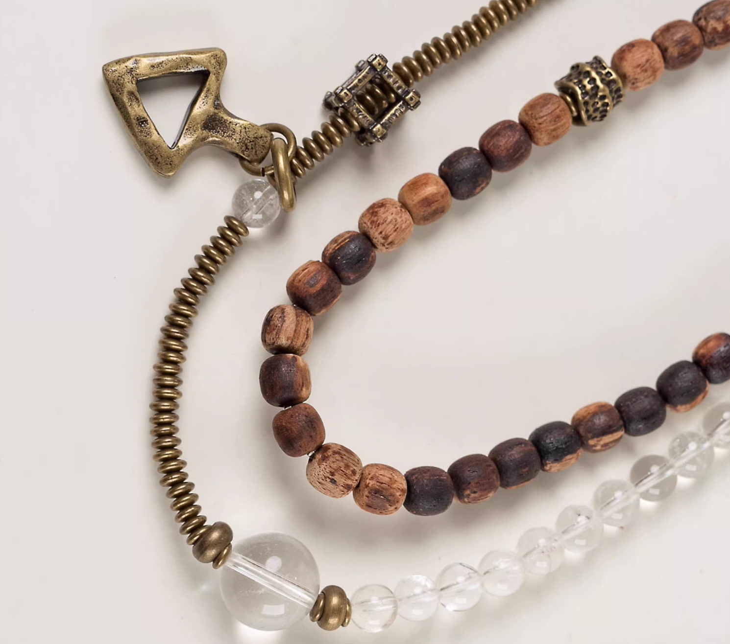 Clear Quartz mala — detail view 2
