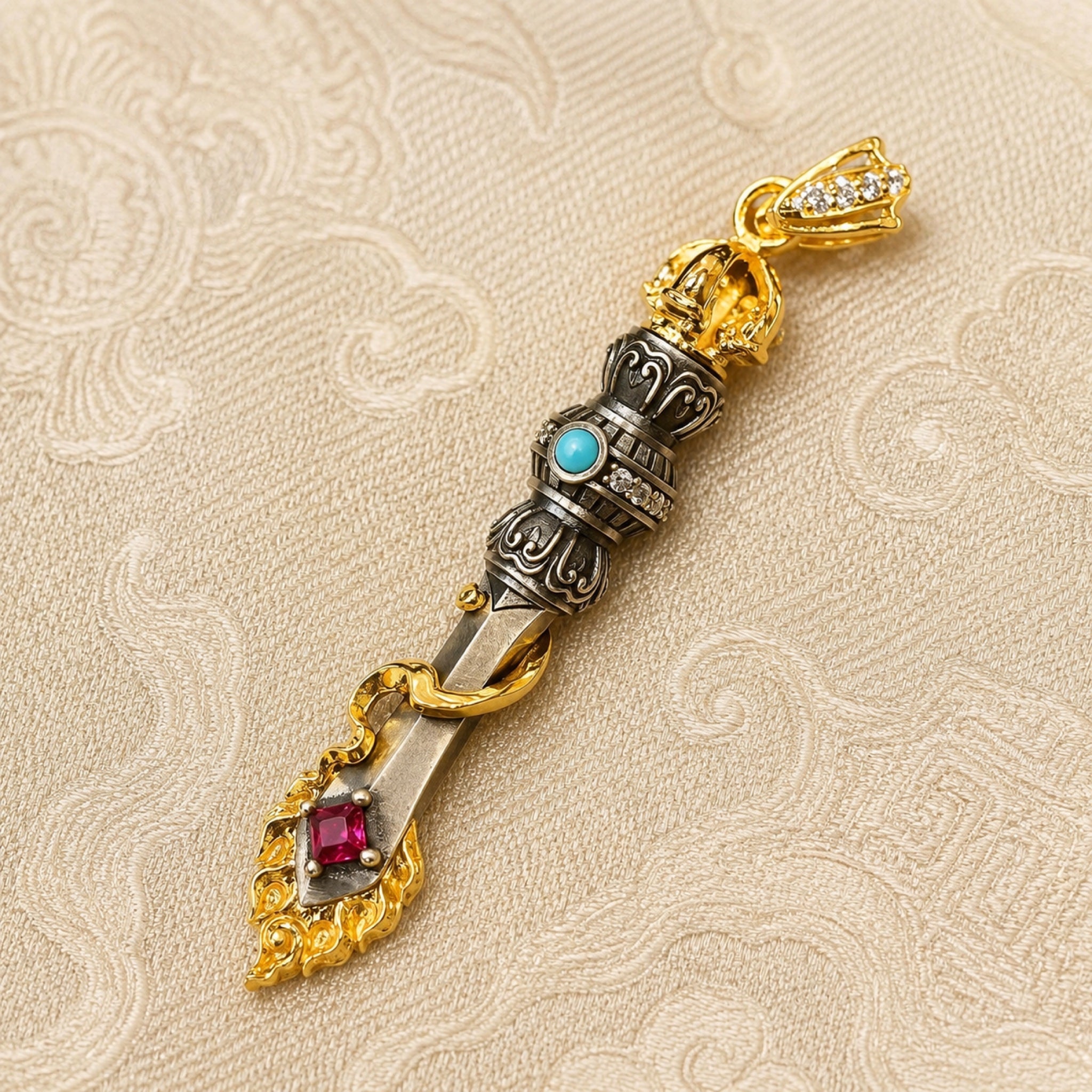 Manjushri sword pendant — detail view 3