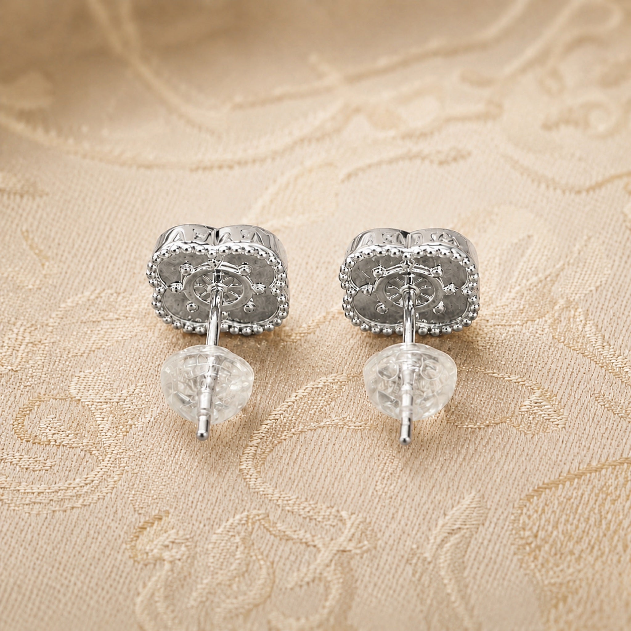 crossed vajra stud earrings — detail view 3
