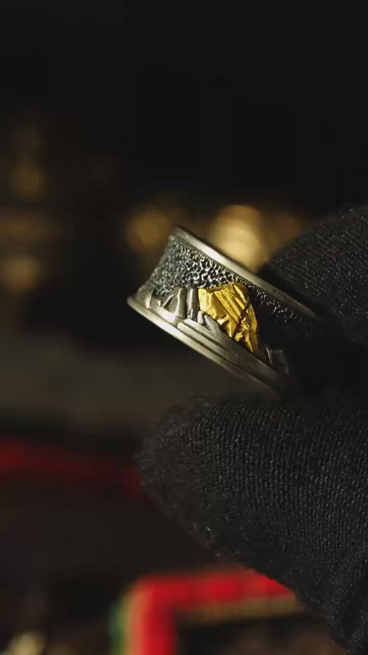 Kailash gold mountain ring — video